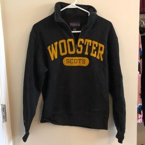 College of Wooster COW quarter zip